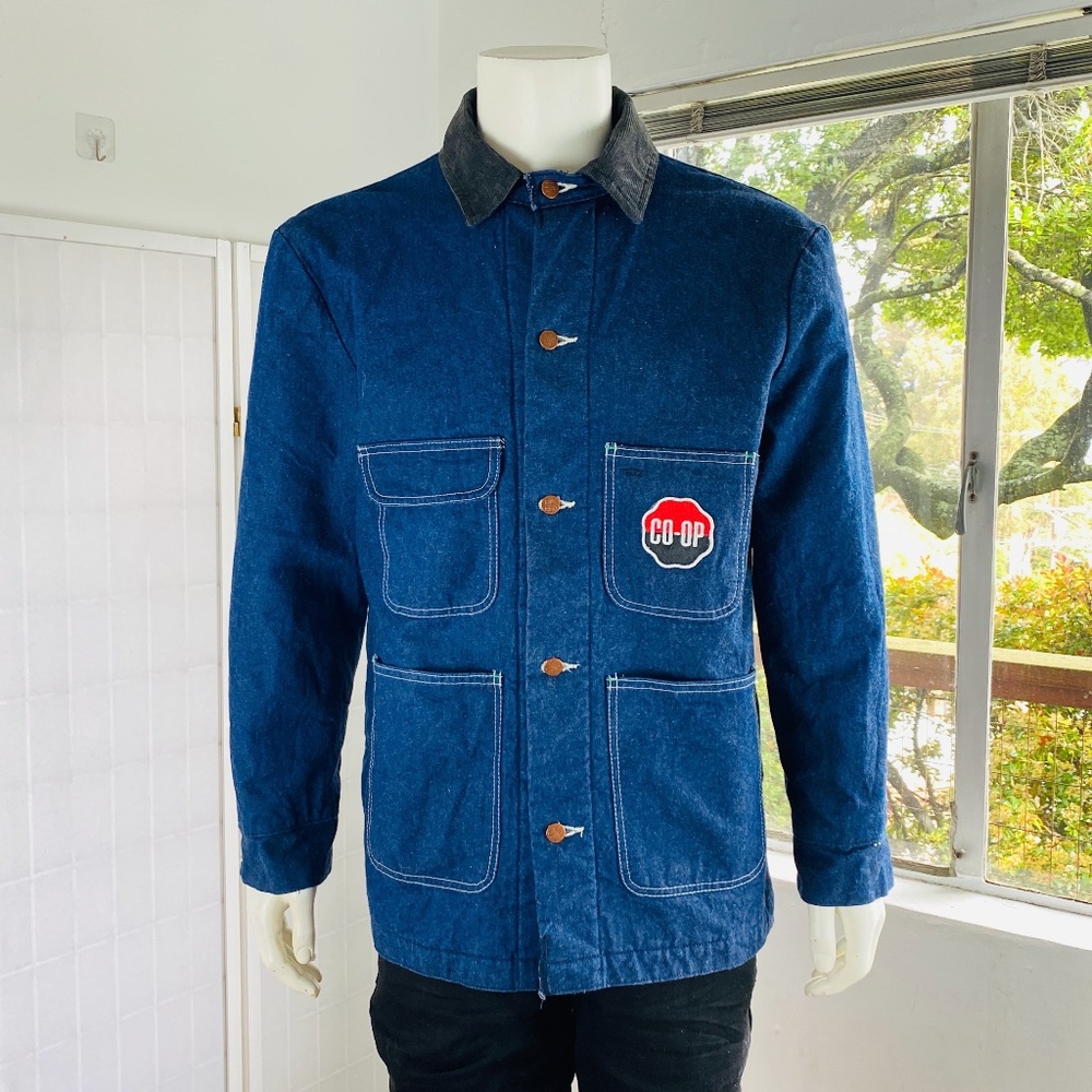 Vintage Big Ben Blanket Lined Denim Chore Coat Jacket Men, 40.
